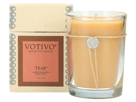 Teak Votivo Candle Sale