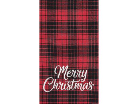 Merry Christmas Plaid Kitchen Towel Fashion