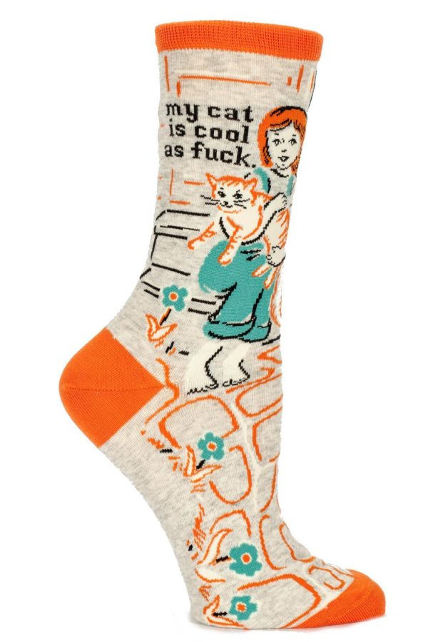 My Cat Is Cool As Fuck  Women s Socks Hot on Sale