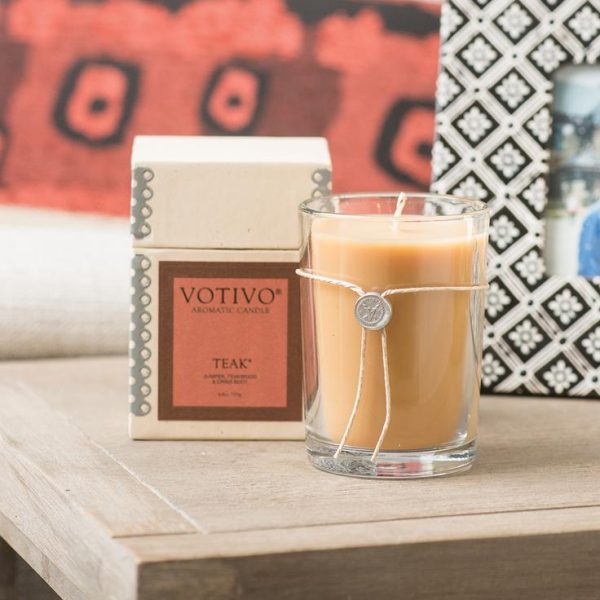 Teak Votivo Candle Sale