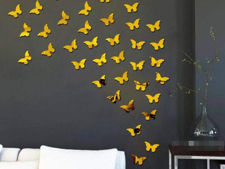 Pack of 30 - 3D Acrylic Butterfly Wall Decorations Online