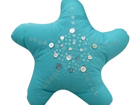 Shaped Sea Star Turquoise Indoor Outdoor Pillow Discount