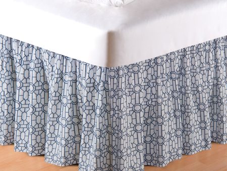 Indigo Sound Twin Bed Skirt Sale