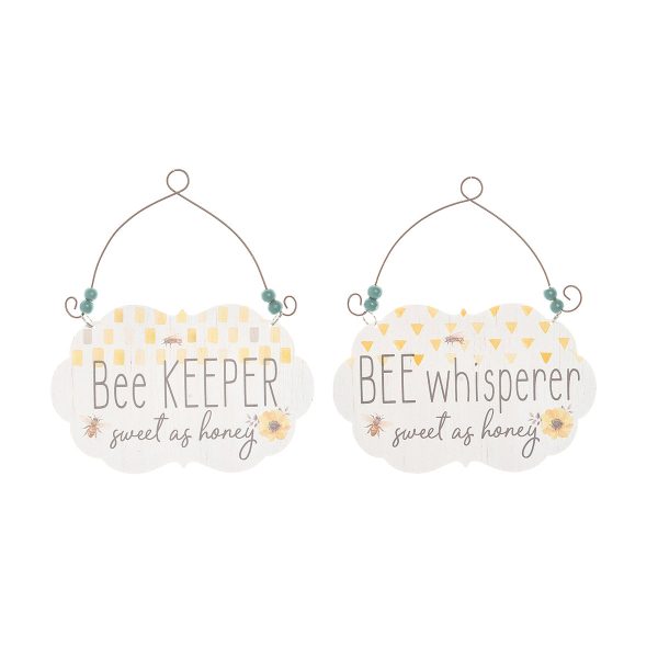 Bee Wall Plaque, Asst. of 2 For Sale