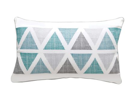 Modern Lake Triangle Indoor Outdoor Lumbar Pillow Discount