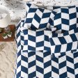 Herringbone Patch Indigo Euro Sham Online