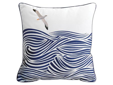 Albatross and Waves Indoor Outdoor Pillow Sale