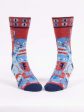 Blue Q Mens Socks Crazy Cat Dude For Cheap