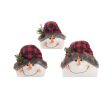 Buffalo Check Snowmen, Set of 3 For Discount