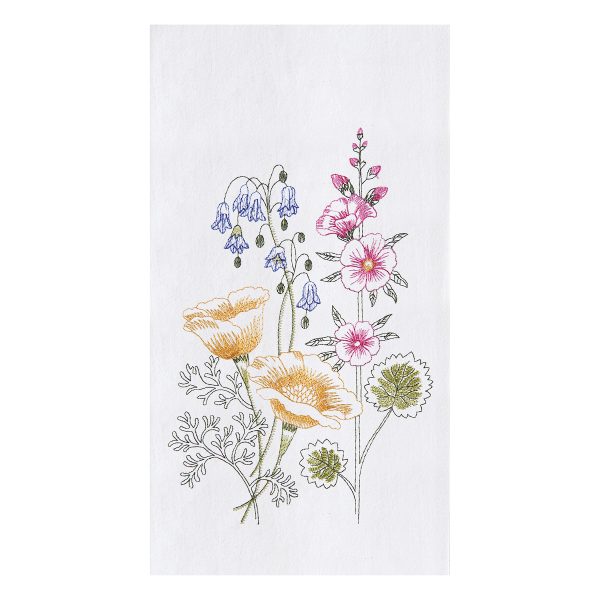 Floral Garden Kitchen Towel For Sale