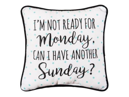 Monday Sunday Mini Pillow For Discount