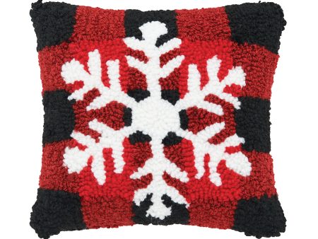 Checkerd Snowflake Pillow Online Sale