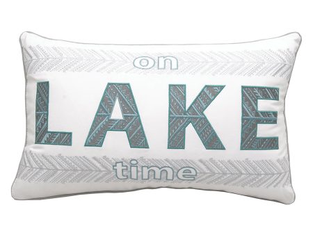 On Lake Time Indoor Outdoor Lumbar Pillow For Cheap