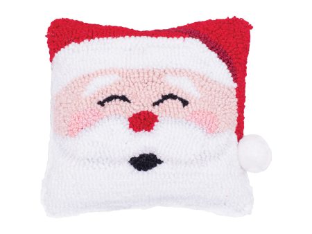 Happy Santa Hooked Mini Pillow Hot on Sale