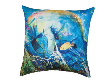 Manatee Barrier Reef Pillow Hot on Sale