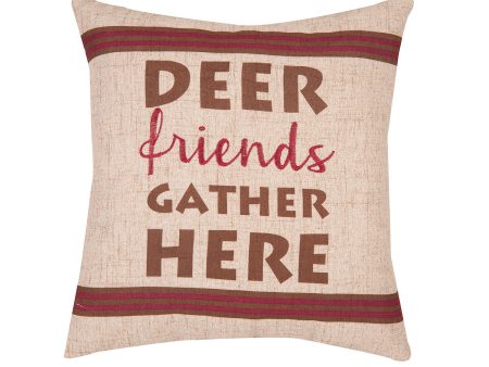 Deer Friends Gather Here Pillow Online Hot Sale