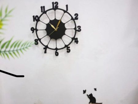 Retro Design 3d Wooden Wall Clock Online Sale