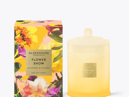 Flower Show 13.4 Oz. Glasshouse Candle  Blossoms & Blooms  Online Sale