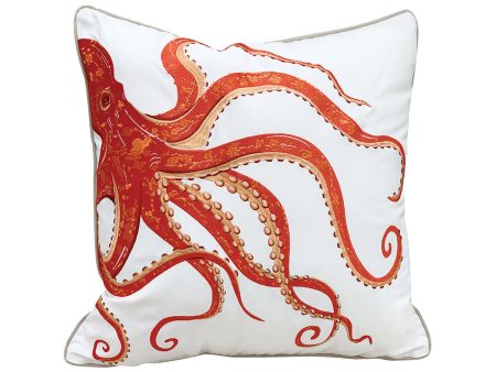 Tropical Punch Coral Octopus Indoor Outdoor Pillow Sale