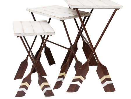 Foldable Stacking Table, Set of 3 on Sale