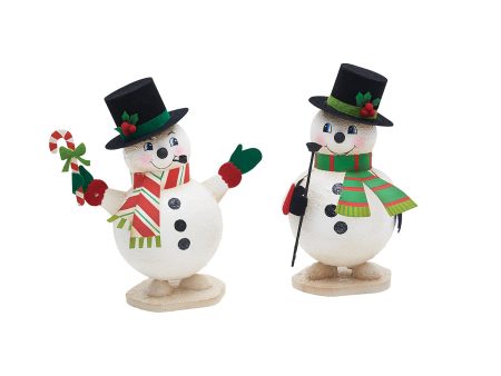 Happy Snowman Figurine, Asst. of 2 Online Sale