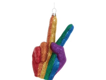 Pride Peace Hand Ornament on Sale