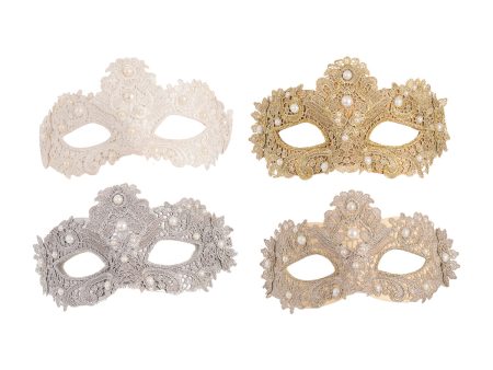 Metallic Lace Mask, Asst. of 4 Fashion