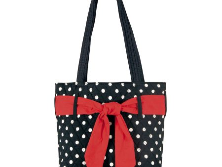 Polka Dot Ruffle Tote For Discount