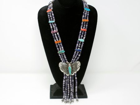 3-Strand Butterfly Necklace Hot on Sale