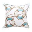 Lake Preserver and Rope Pattern Indoor Outdoor Pillow Sale