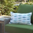 Fish Pattern Lumbar Indoor Outdoor Pillow Hot on Sale