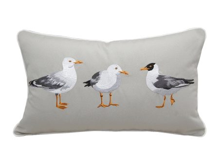 Seagull Flash Mob Indoor Outdoor Lumbar Pillow on Sale