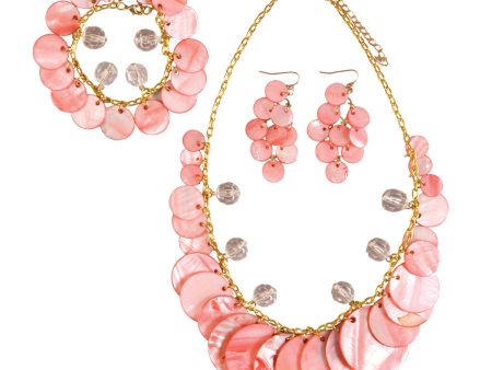 Coral Shell Necklace Set Supply