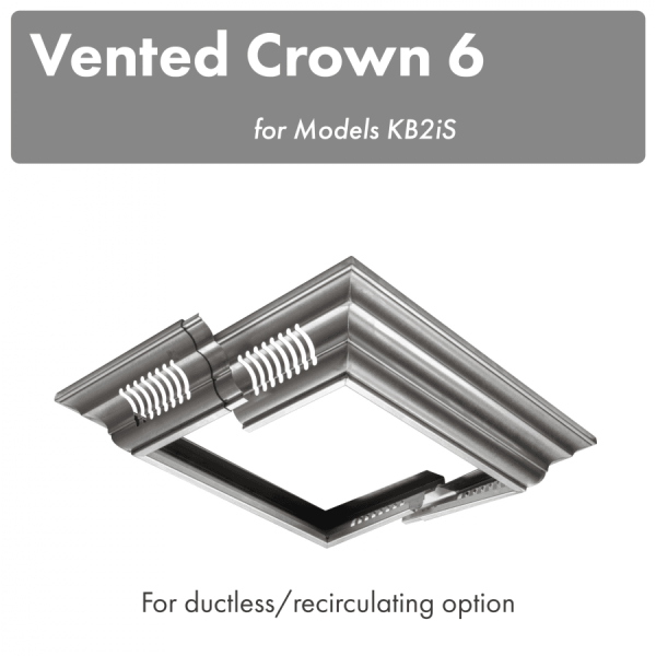 ZLINE Vented Crown Molding Profile 6 For Island Mount Range Hood (CM6V-KB2iS) Online Hot Sale