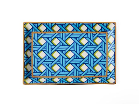 Basketweave Rectangle Tray Online now