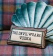 Devil Wears Vodka Needlepoint Pillow Cheap