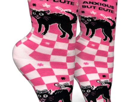 Anxious but Cute Womens Socks For Cheap