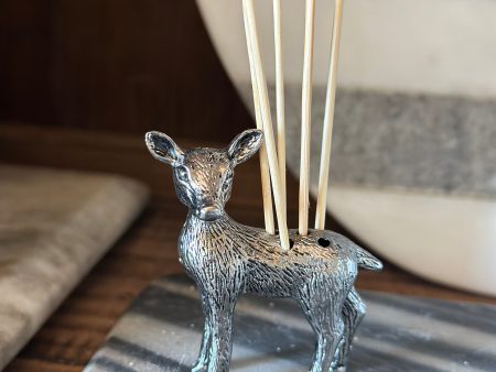 Pewter Deer Toothpick Holder Sale