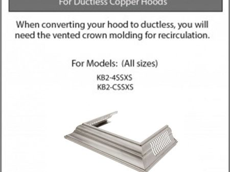 ZLINE Vented Crown Molding Profile 6 for Wall Mount Range Hood in DuraSnow® Stainless Steel (CM6V-KB-S304) Sale