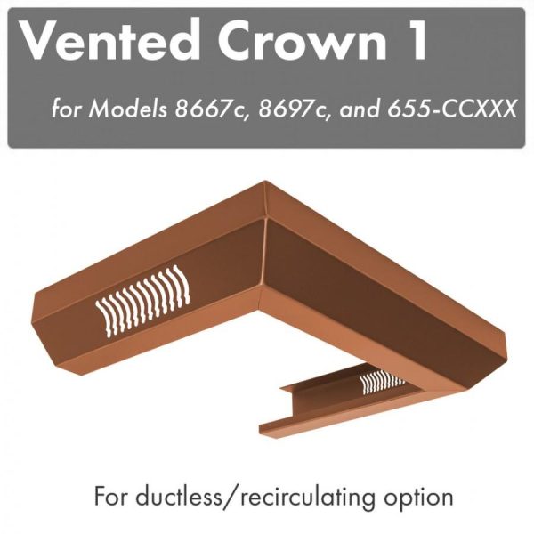 ZLINE Vented Crown Molding For Designer Range Hoods with Recirculating Option (CM1V-8667C) For Cheap