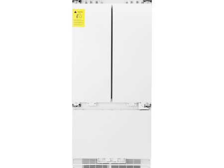 ZLINE 36  19.6 cu. Ft. Panel Ready Built-In 3-Door French Door Refrigerator with Internal Water and Ice Dispenser (RBIV-36) For Sale