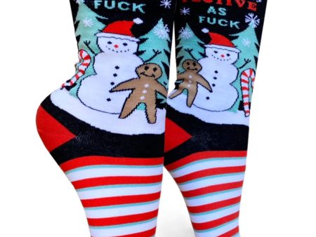 Festive as Fuck Women s Socks For Cheap