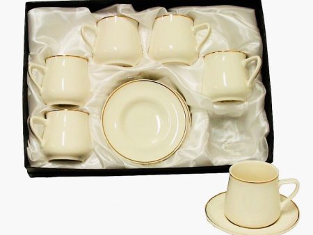 12Pc Coffee Cups Set (white) Discount