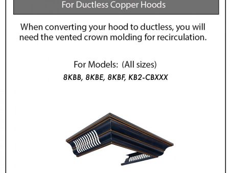 ZLINE Crown Molding with Vents for Designer Copper Range Hood (CM6V-8KBB) Hot on Sale