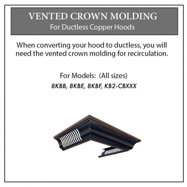 ZLINE Crown Molding with Vents for Designer Copper Range Hood (CM6V-8KBB) Hot on Sale