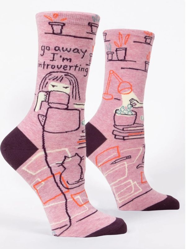 Blue Q Socks Go Away Introverting Online Hot Sale