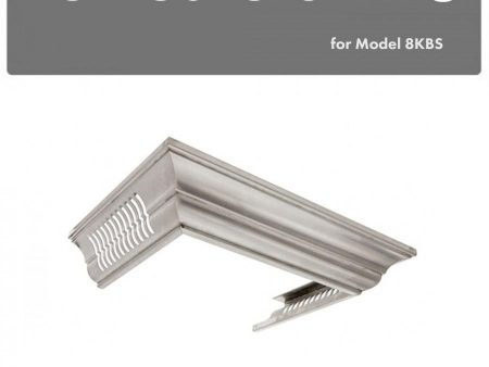 ZLINE Vented Crown Molding Profile 6 for Wall Mount Range Hood in DuraSnow® Stainless Steel (CM6V-8KBS) Hot on Sale