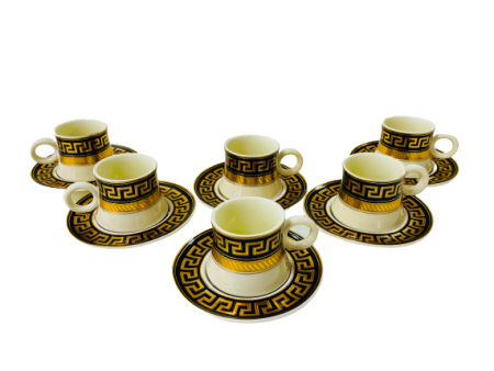 12pc Espresso Coffee Set   Black 3.5oz Hot on Sale