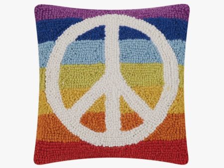 Rainbow Peace Pillow For Cheap