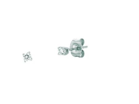 14K Gold .10ct I-J I1 Round Diamond Stud Earring Discount